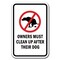 Signmission 18 in Height, 0.12 in Width, Aluminum, 12" x 18", A-1218 Pet-Animal - OwneClean A-1218 Pet-Animal - OwneClean - alternate 1